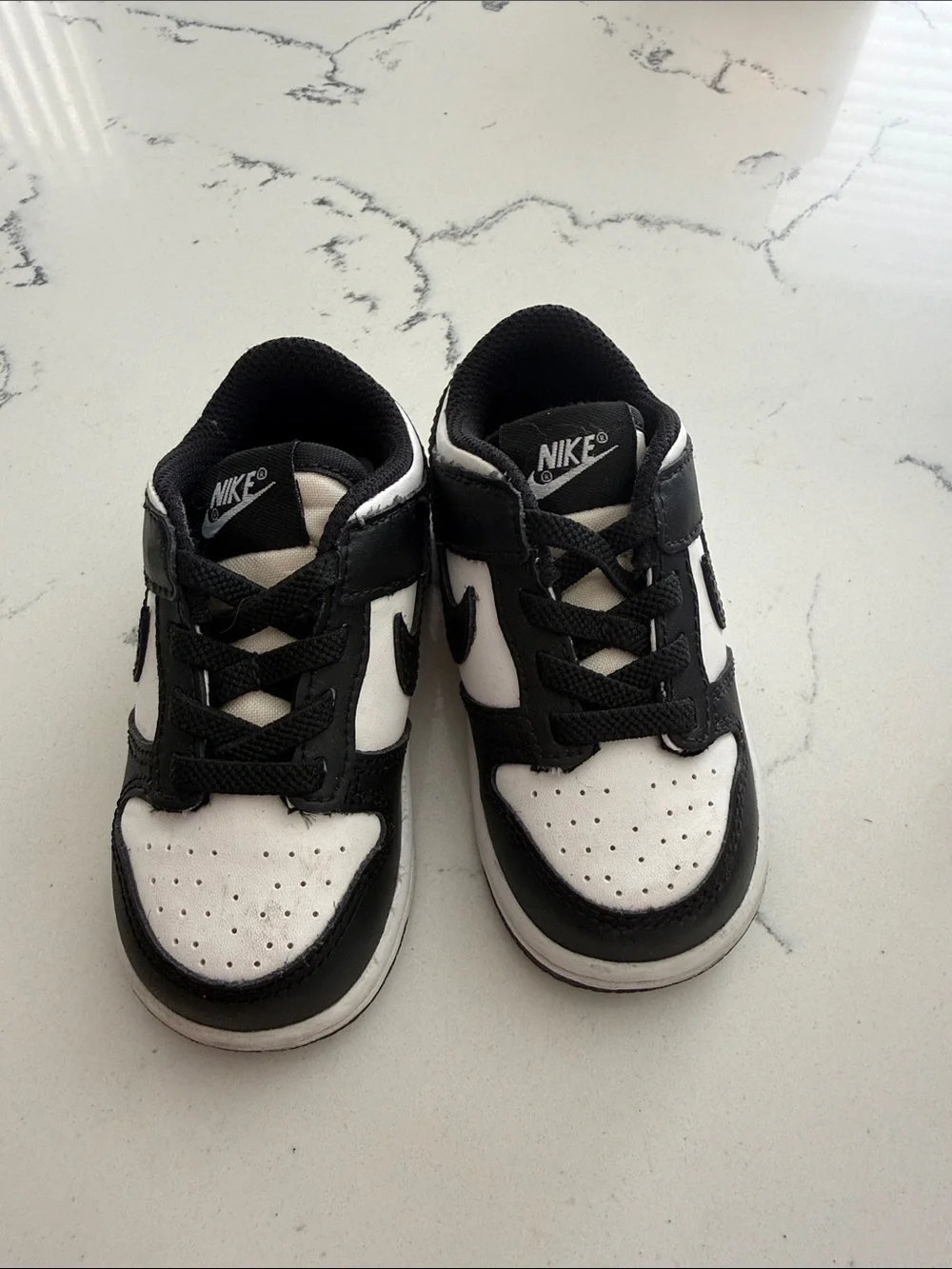 Nike Kids Black and White Low-Top Sneakers
